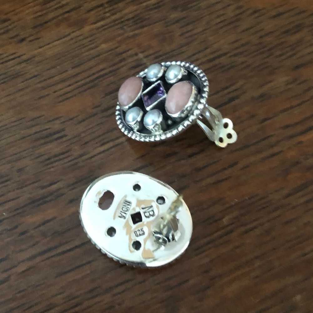 $62  Nicky Butler Estate Earrings   Sterling Silver 925 India - Picture 2 of 2